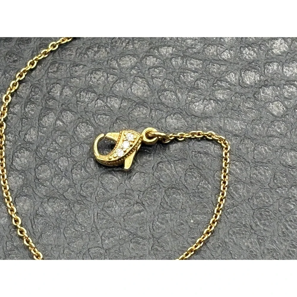 Nadri 18K Gold Plated Crystal Station Y-Drop Necklace Chain Bezel Set Stones